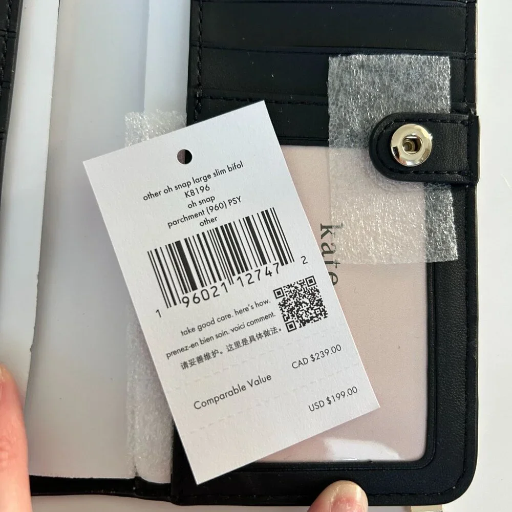 NWT Kate Spade Oh Snap Camera Large Slim bifold Wallet Kurt Geiger London - Picture 7 of 9
